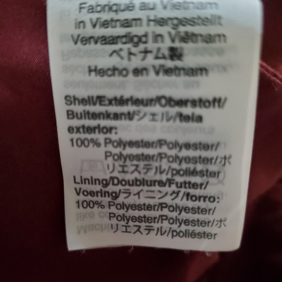 J Crew Factory Mercantile Fleece Vest  Burgundy Size XS - Picture 5 of 5